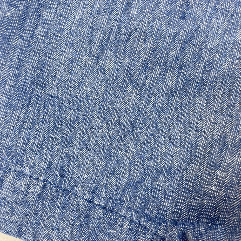 Old Navy Everyday Short Women 4 Dark Chambray Linen Blend Minimal Coastal Beach
